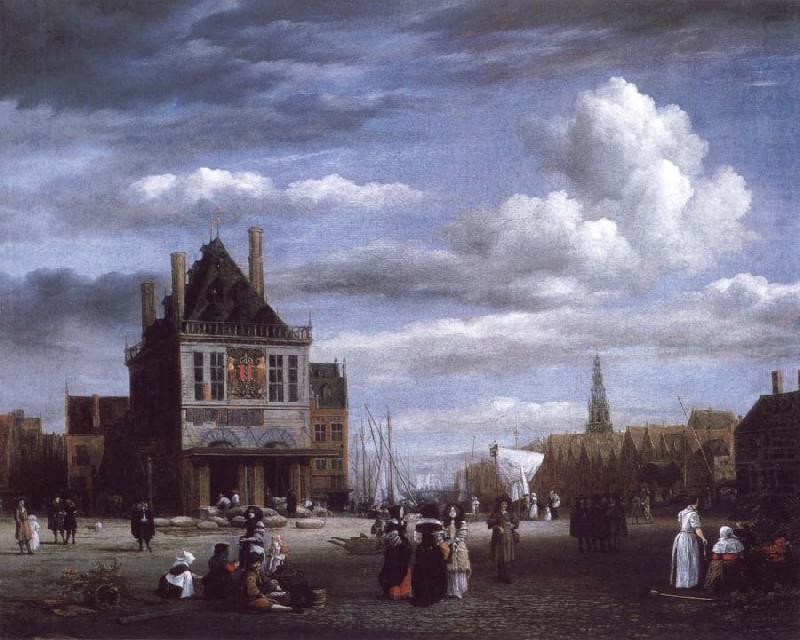 Jacob van Ruisdael The Dam with the weigh house at Amsterdam china oil painting image